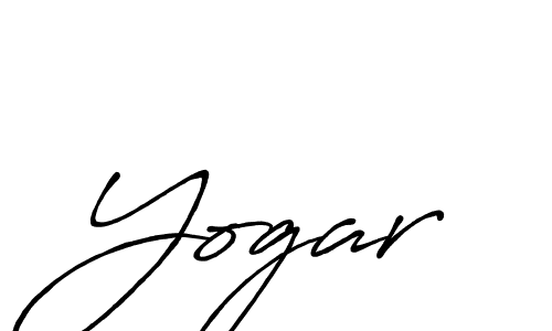 Yogar stylish signature style. Best Handwritten Sign (Antro_Vectra_Bolder) for my name. Handwritten Signature Collection Ideas for my name Yogar. Yogar signature style 7 images and pictures png
