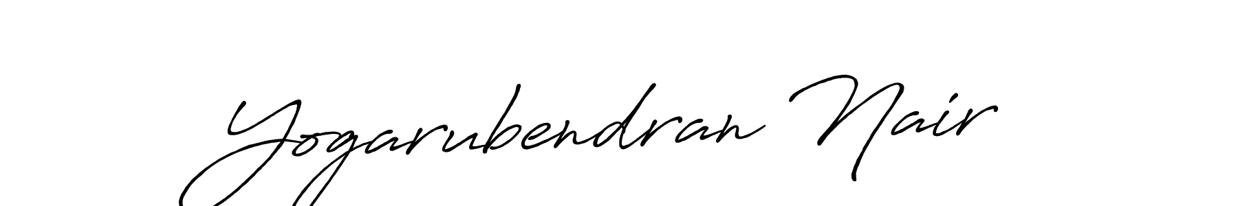 Create a beautiful signature design for name Yogarubendran Nair. With this signature (Antro_Vectra_Bolder) fonts, you can make a handwritten signature for free. Yogarubendran Nair signature style 7 images and pictures png