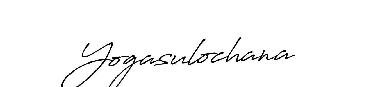 Make a beautiful signature design for name Yogasulochana. With this signature (Antro_Vectra_Bolder) style, you can create a handwritten signature for free. Yogasulochana signature style 7 images and pictures png