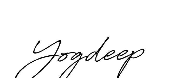 How to make Yogdeep signature? Antro_Vectra_Bolder is a professional autograph style. Create handwritten signature for Yogdeep name. Yogdeep signature style 7 images and pictures png