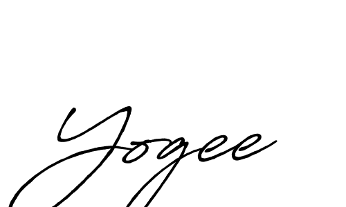 Design your own signature with our free online signature maker. With this signature software, you can create a handwritten (Antro_Vectra_Bolder) signature for name Yogee. Yogee signature style 7 images and pictures png