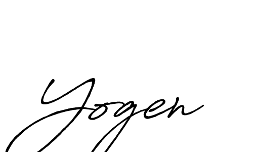 Yogen stylish signature style. Best Handwritten Sign (Antro_Vectra_Bolder) for my name. Handwritten Signature Collection Ideas for my name Yogen. Yogen signature style 7 images and pictures png