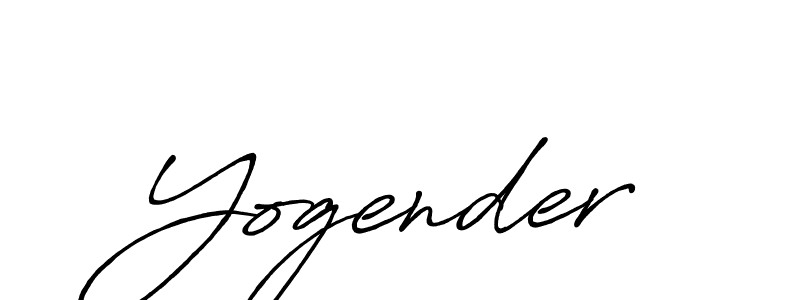 Also we have Yogender name is the best signature style. Create professional handwritten signature collection using Antro_Vectra_Bolder autograph style. Yogender signature style 7 images and pictures png