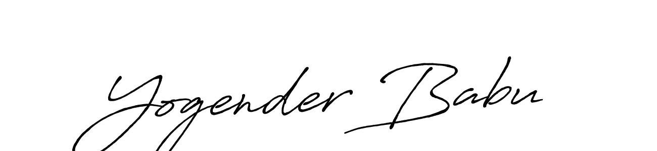 Use a signature maker to create a handwritten signature online. With this signature software, you can design (Antro_Vectra_Bolder) your own signature for name Yogender Babu. Yogender Babu signature style 7 images and pictures png