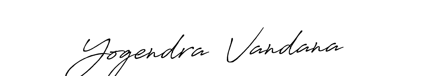 Antro_Vectra_Bolder is a professional signature style that is perfect for those who want to add a touch of class to their signature. It is also a great choice for those who want to make their signature more unique. Get Yogendra  Vandana name to fancy signature for free. Yogendra  Vandana signature style 7 images and pictures png