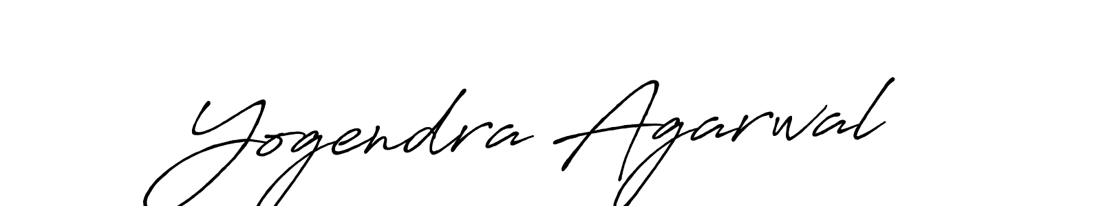 Make a beautiful signature design for name Yogendra Agarwal. With this signature (Antro_Vectra_Bolder) style, you can create a handwritten signature for free. Yogendra Agarwal signature style 7 images and pictures png