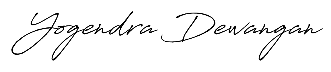 Explore multiple handwriting variations for Yogendra Dewangan including this stunning Antro_Vectra_Bolder design. Free to use across all platforms. Yogendra Dewangan signature style 7 images and pictures png
