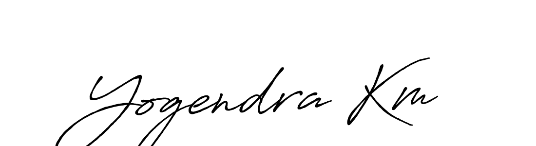 Create a beautiful signature design for name Yogendra Km. With this signature (Antro_Vectra_Bolder) fonts, you can make a handwritten signature for free. Yogendra Km signature style 7 images and pictures png