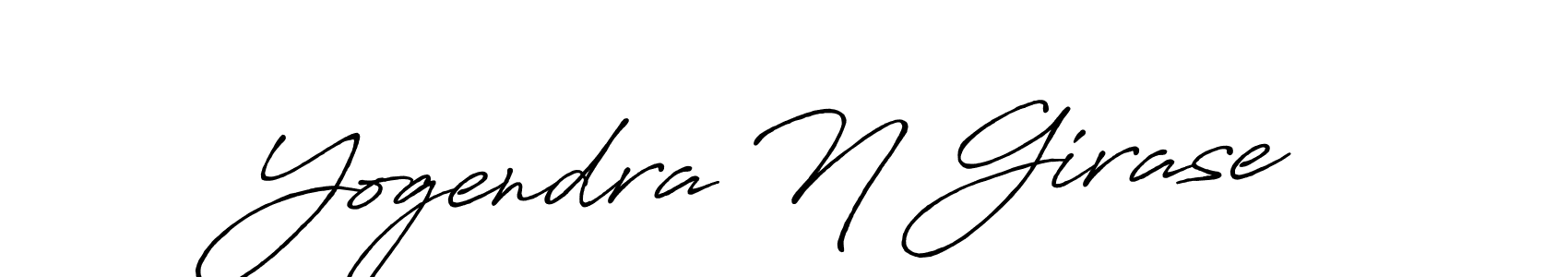 Create a beautiful signature design for name Yogendra N Girase. With this signature (Antro_Vectra_Bolder) fonts, you can make a handwritten signature for free. Yogendra N Girase signature style 7 images and pictures png