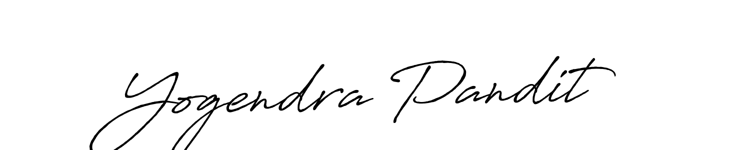 Use a signature maker to create a handwritten signature online. With this signature software, you can design (Antro_Vectra_Bolder) your own signature for name Yogendra Pandit. Yogendra Pandit signature style 7 images and pictures png