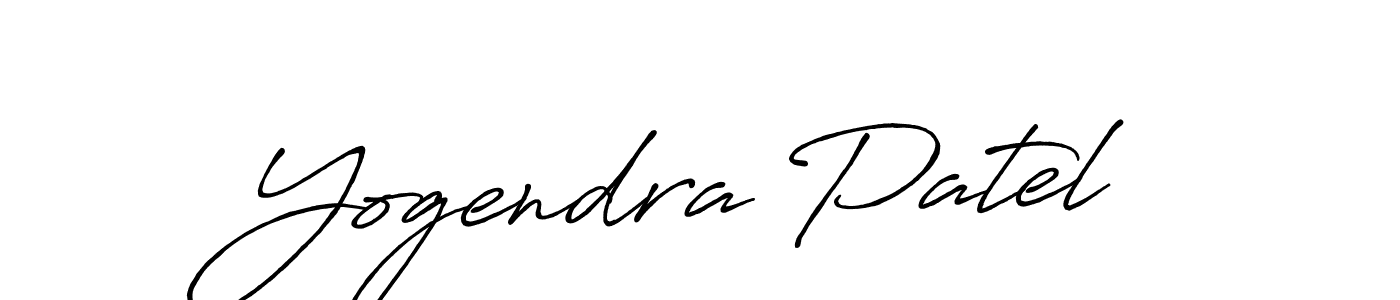 Design your own signature with our free online signature maker. With this signature software, you can create a handwritten (Antro_Vectra_Bolder) signature for name Yogendra Patel. Yogendra Patel signature style 7 images and pictures png