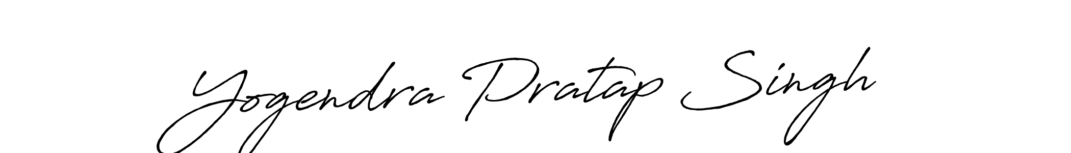 How to make Yogendra Pratap Singh name signature. Use Antro_Vectra_Bolder style for creating short signs online. This is the latest handwritten sign. Yogendra Pratap Singh signature style 7 images and pictures png