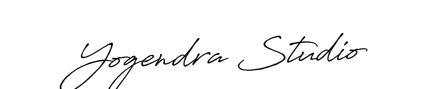 Create a beautiful signature design for name Yogendra Studio. With this signature (Antro_Vectra_Bolder) fonts, you can make a handwritten signature for free. Yogendra Studio signature style 7 images and pictures png