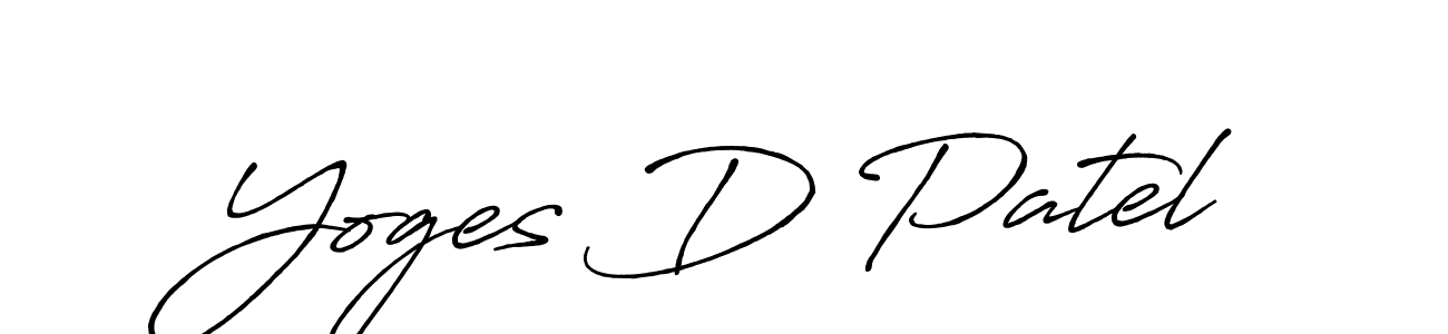 The best way (Antro_Vectra_Bolder) to make a short signature is to pick only two or three words in your name. The name Yoges D Patel include a total of six letters. For converting this name. Yoges D Patel signature style 7 images and pictures png
