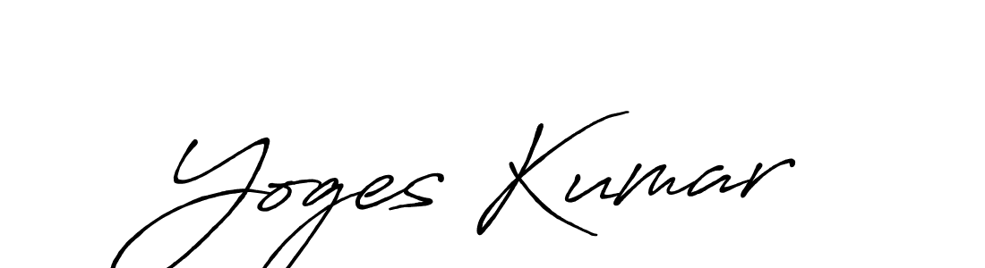 Yoges Kumar stylish signature style. Best Handwritten Sign (Antro_Vectra_Bolder) for my name. Handwritten Signature Collection Ideas for my name Yoges Kumar. Yoges Kumar signature style 7 images and pictures png