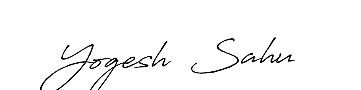 Use a signature maker to create a handwritten signature online. With this signature software, you can design (Antro_Vectra_Bolder) your own signature for name Yogesh  Sahu. Yogesh  Sahu signature style 7 images and pictures png