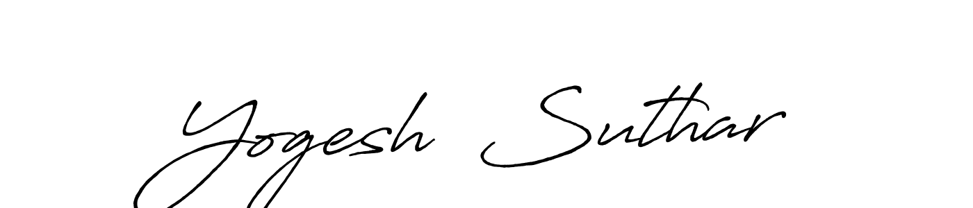 You should practise on your own different ways (Antro_Vectra_Bolder) to write your name (Yogesh  Suthar) in signature. don't let someone else do it for you. Yogesh  Suthar signature style 7 images and pictures png