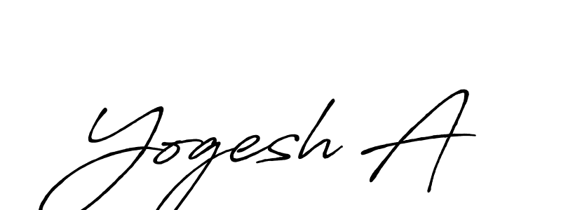It looks lik you need a new signature style for name Yogesh A. Design unique handwritten (Antro_Vectra_Bolder) signature with our free signature maker in just a few clicks. Yogesh A signature style 7 images and pictures png