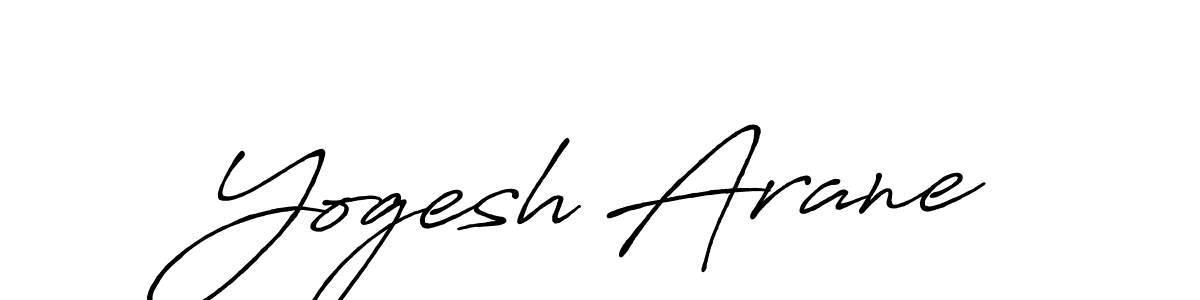 Yogesh Arane stylish signature style. Best Handwritten Sign (Antro_Vectra_Bolder) for my name. Handwritten Signature Collection Ideas for my name Yogesh Arane. Yogesh Arane signature style 7 images and pictures png