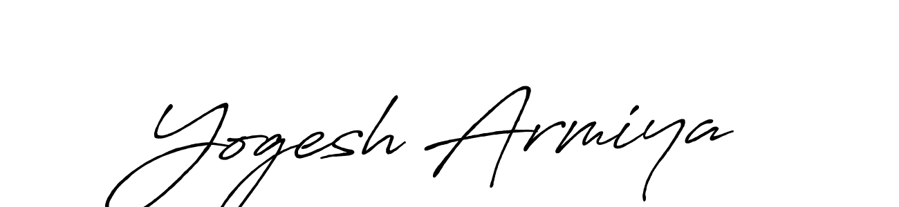 This is the best signature style for the Yogesh Armiya name. Also you like these signature font (Antro_Vectra_Bolder). Mix name signature. Yogesh Armiya signature style 7 images and pictures png