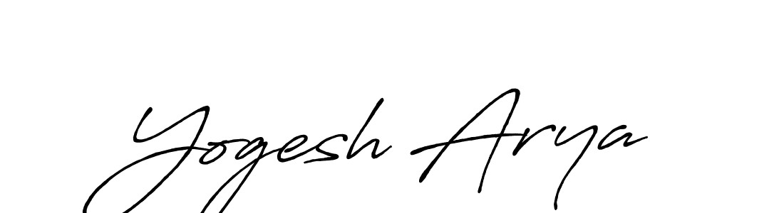 Use a signature maker to create a handwritten signature online. With this signature software, you can design (Antro_Vectra_Bolder) your own signature for name Yogesh Arya. Yogesh Arya signature style 7 images and pictures png