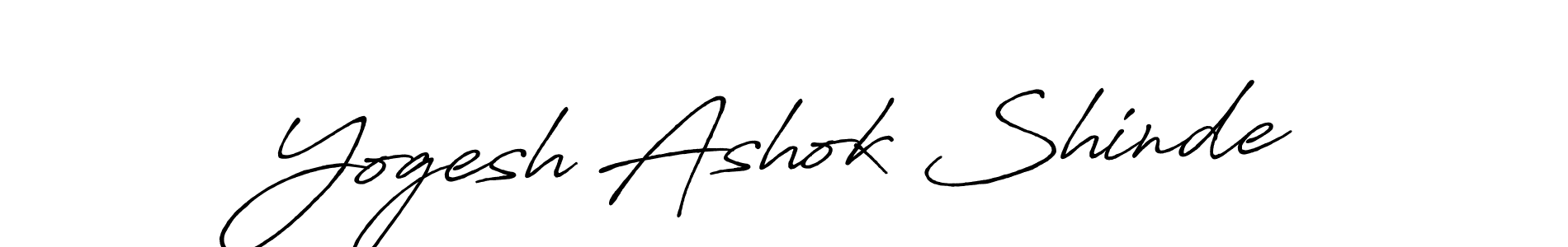 Also we have Yogesh Ashok Shinde name is the best signature style. Create professional handwritten signature collection using Antro_Vectra_Bolder autograph style. Yogesh Ashok Shinde signature style 7 images and pictures png