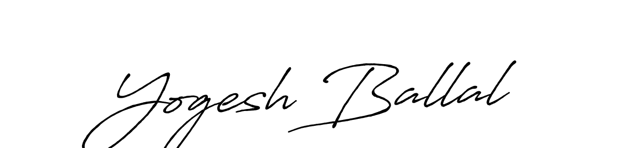 Make a beautiful signature design for name Yogesh Ballal. With this signature (Antro_Vectra_Bolder) style, you can create a handwritten signature for free. Yogesh Ballal signature style 7 images and pictures png