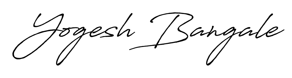 Create a personalized artistic stamp with Yogesh Bangale in Antro_Vectra_Bolder font. Perfect for visual artists, designers, and influencers. Yogesh Bangale signature style 7 images and pictures png