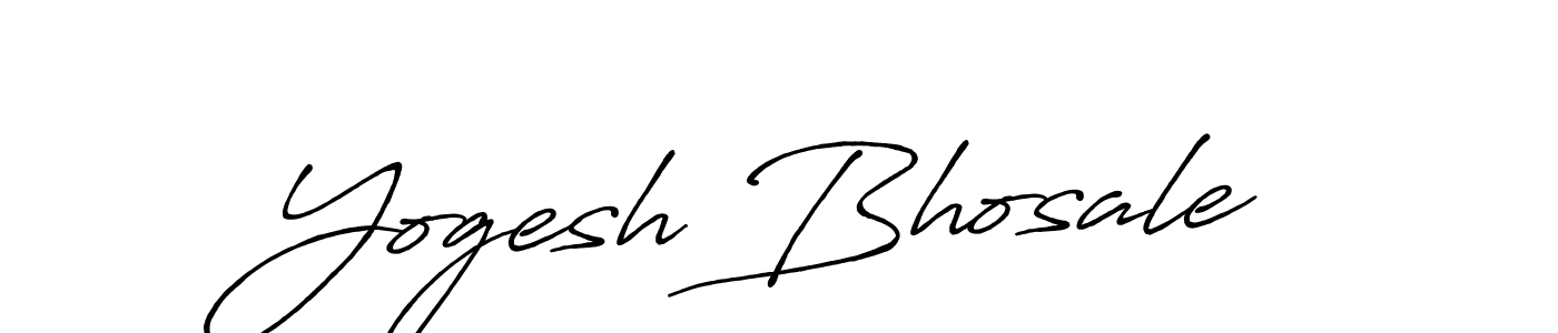 Make a beautiful signature design for name Yogesh Bhosale. With this signature (Antro_Vectra_Bolder) style, you can create a handwritten signature for free. Yogesh Bhosale signature style 7 images and pictures png