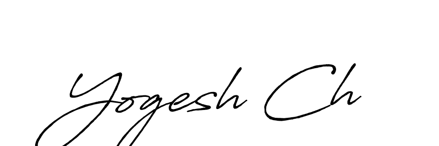 How to Draw Yogesh Ch signature style? Antro_Vectra_Bolder is a latest design signature styles for name Yogesh Ch. Yogesh Ch signature style 7 images and pictures png