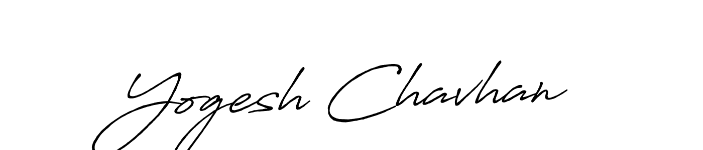 How to make Yogesh Chavhan name signature. Use Antro_Vectra_Bolder style for creating short signs online. This is the latest handwritten sign. Yogesh Chavhan signature style 7 images and pictures png