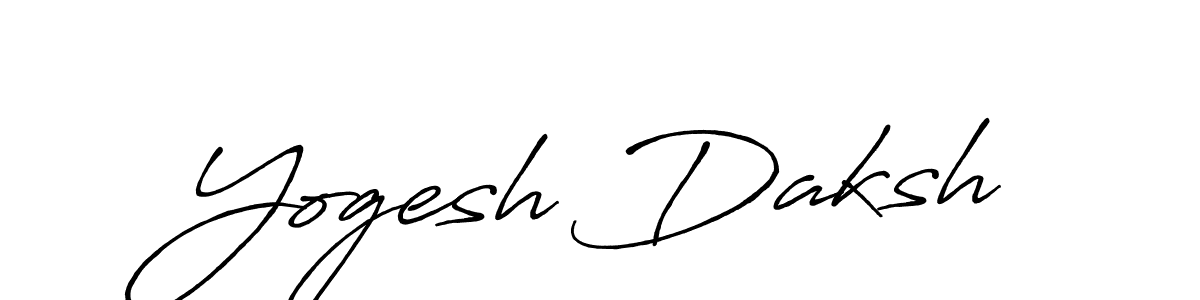 Make a beautiful signature design for name Yogesh Daksh. With this signature (Antro_Vectra_Bolder) style, you can create a handwritten signature for free. Yogesh Daksh signature style 7 images and pictures png