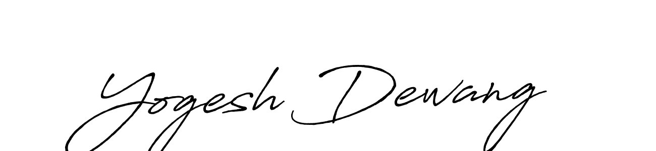 Also we have Yogesh Dewang name is the best signature style. Create professional handwritten signature collection using Antro_Vectra_Bolder autograph style. Yogesh Dewang signature style 7 images and pictures png