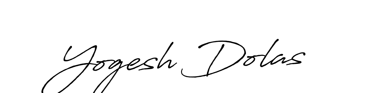 Design your own signature with our free online signature maker. With this signature software, you can create a handwritten (Antro_Vectra_Bolder) signature for name Yogesh Dolas. Yogesh Dolas signature style 7 images and pictures png