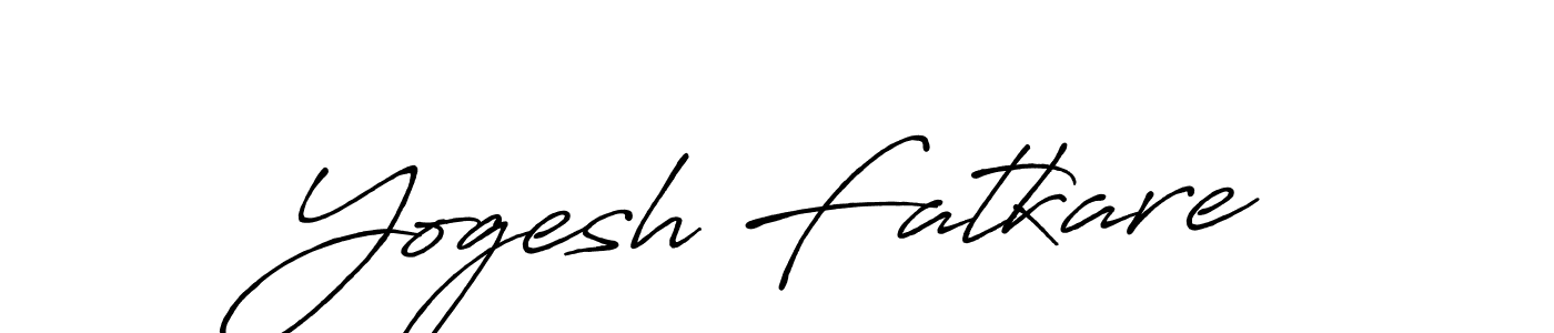 Yogesh Fatkare stylish signature style. Best Handwritten Sign (Antro_Vectra_Bolder) for my name. Handwritten Signature Collection Ideas for my name Yogesh Fatkare. Yogesh Fatkare signature style 7 images and pictures png