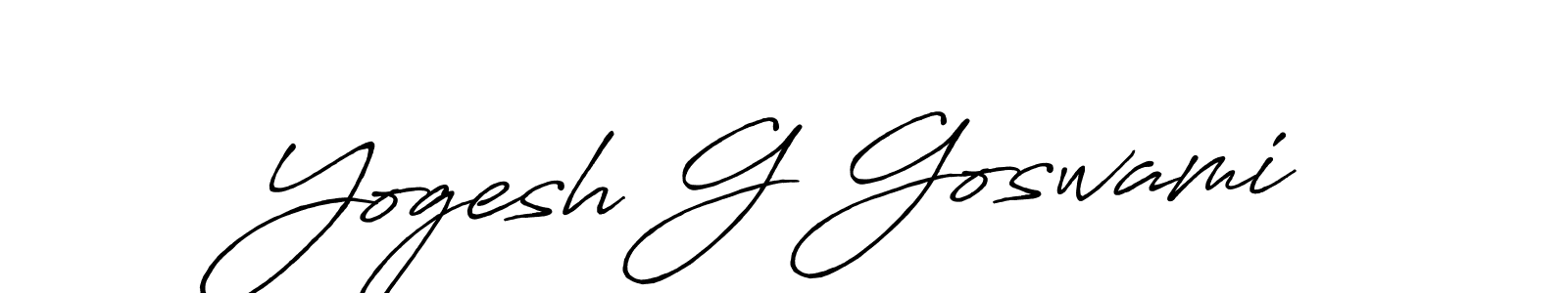if you are searching for the best signature style for your name Yogesh G Goswami. so please give up your signature search. here we have designed multiple signature styles  using Antro_Vectra_Bolder. Yogesh G Goswami signature style 7 images and pictures png