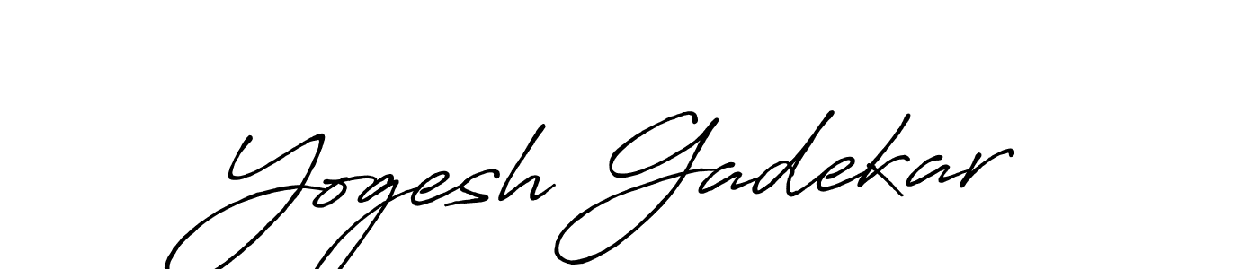 Create a beautiful signature design for name Yogesh Gadekar. With this signature (Antro_Vectra_Bolder) fonts, you can make a handwritten signature for free. Yogesh Gadekar signature style 7 images and pictures png