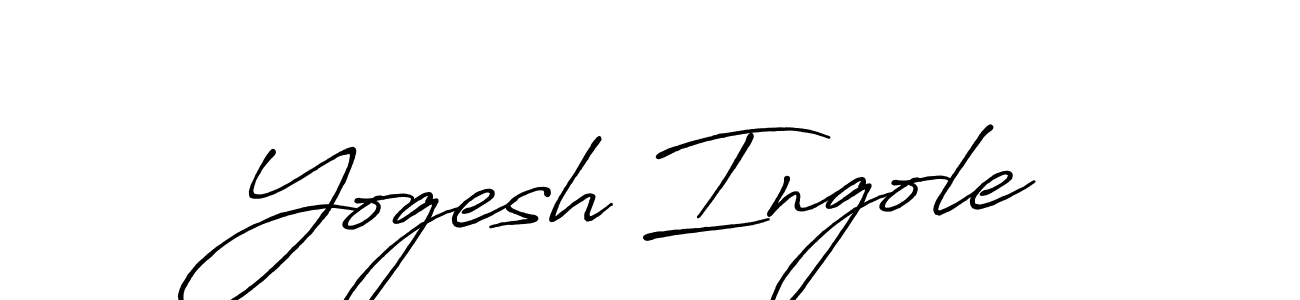 Create a beautiful signature design for name Yogesh Ingole. With this signature (Antro_Vectra_Bolder) fonts, you can make a handwritten signature for free. Yogesh Ingole signature style 7 images and pictures png