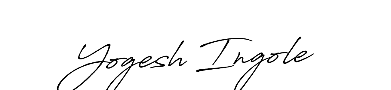 Create a beautiful signature design for name Yogesh Ingole. With this signature (Antro_Vectra_Bolder) fonts, you can make a handwritten signature for free. Yogesh Ingole signature style 7 images and pictures png