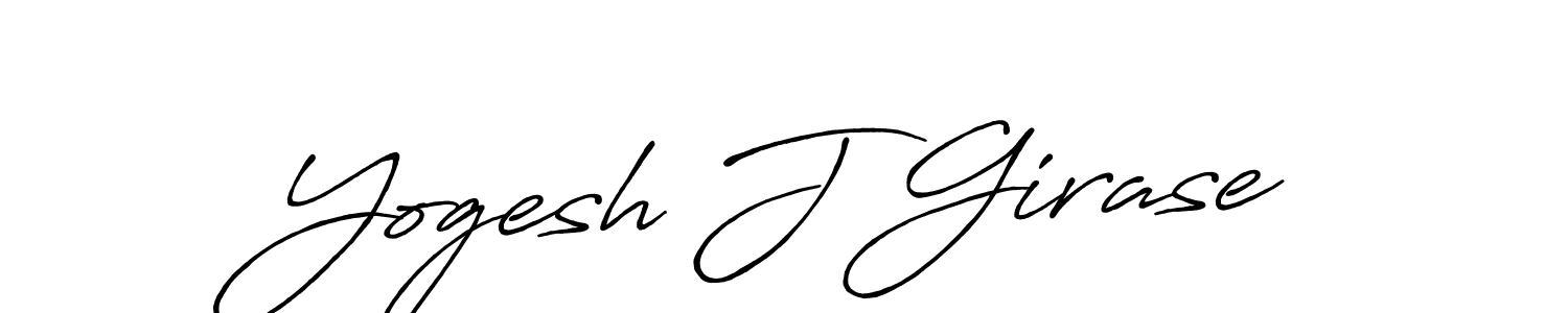 Design your own signature with our free online signature maker. With this signature software, you can create a handwritten (Antro_Vectra_Bolder) signature for name Yogesh J Girase. Yogesh J Girase signature style 7 images and pictures png