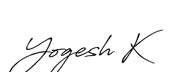 How to Draw Yogesh K signature style? Antro_Vectra_Bolder is a latest design signature styles for name Yogesh K. Yogesh K signature style 7 images and pictures png