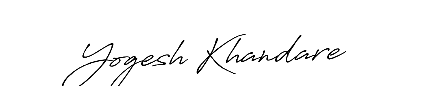 Make a beautiful signature design for name Yogesh Khandare. With this signature (Antro_Vectra_Bolder) style, you can create a handwritten signature for free. Yogesh Khandare signature style 7 images and pictures png