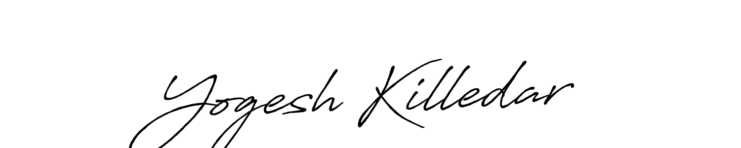 Make a beautiful signature design for name Yogesh Killedar. With this signature (Antro_Vectra_Bolder) style, you can create a handwritten signature for free. Yogesh Killedar signature style 7 images and pictures png
