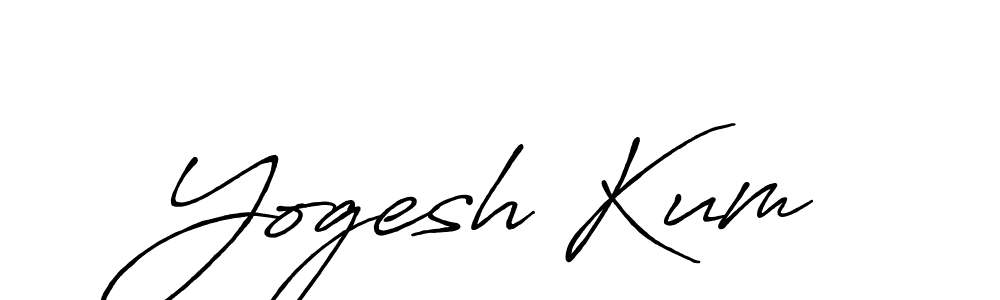 How to make Yogesh Kum signature? Antro_Vectra_Bolder is a professional autograph style. Create handwritten signature for Yogesh Kum name. Yogesh Kum signature style 7 images and pictures png