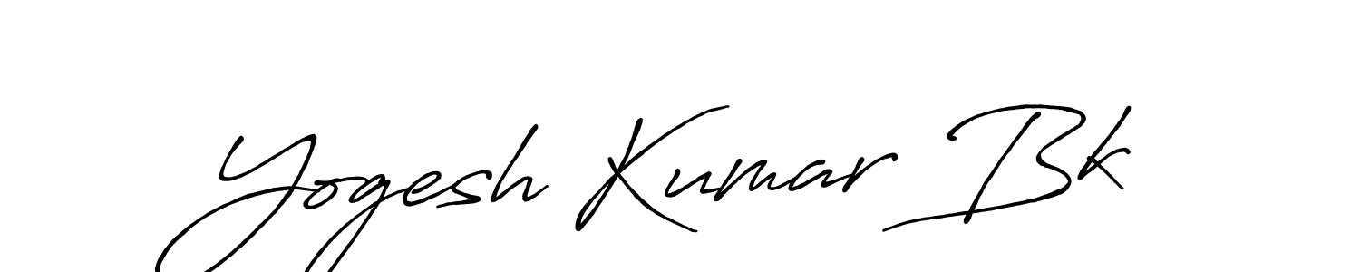 How to make Yogesh Kumar Bk signature? Antro_Vectra_Bolder is a professional autograph style. Create handwritten signature for Yogesh Kumar Bk name. Yogesh Kumar Bk signature style 7 images and pictures png