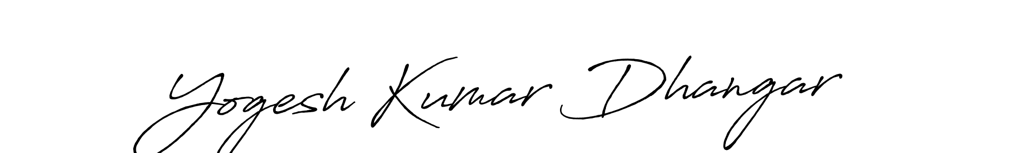 Create a beautiful signature design for name Yogesh Kumar Dhangar. With this signature (Antro_Vectra_Bolder) fonts, you can make a handwritten signature for free. Yogesh Kumar Dhangar signature style 7 images and pictures png