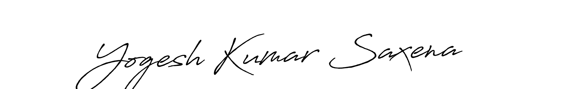 Create a beautiful signature design for name Yogesh Kumar Saxena. With this signature (Antro_Vectra_Bolder) fonts, you can make a handwritten signature for free. Yogesh Kumar Saxena signature style 7 images and pictures png