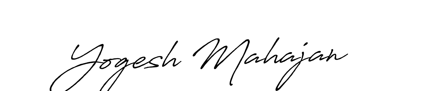 Also we have Yogesh Mahajan name is the best signature style. Create professional handwritten signature collection using Antro_Vectra_Bolder autograph style. Yogesh Mahajan signature style 7 images and pictures png