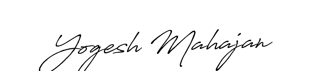 Yogesh Mahajan stylish signature style. Best Handwritten Sign (Antro_Vectra_Bolder) for my name. Handwritten Signature Collection Ideas for my name Yogesh Mahajan. Yogesh Mahajan signature style 7 images and pictures png