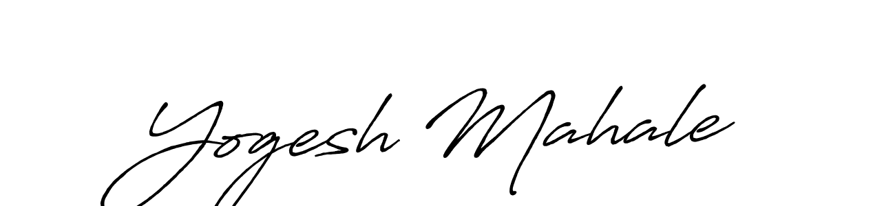 Create a beautiful signature design for name Yogesh Mahale. With this signature (Antro_Vectra_Bolder) fonts, you can make a handwritten signature for free. Yogesh Mahale signature style 7 images and pictures png